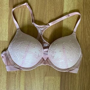 victoria’s secret pink lace bombshell bra 32a